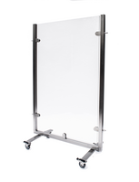 Mobiel windscherm 100 cm RVS met veiligheidsglas